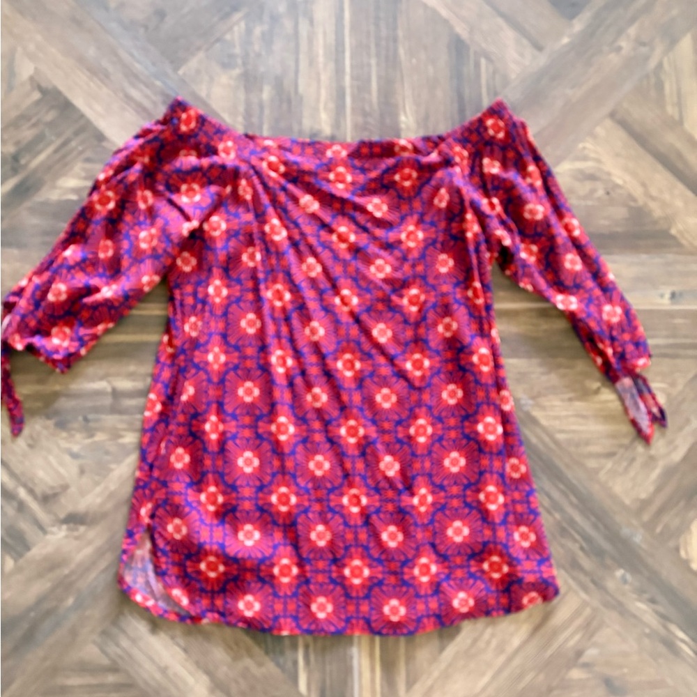 Escapada La Mer Luxe Game Day Clemson Orange Purple Blouse Medium